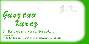 gusztav kurcz business card